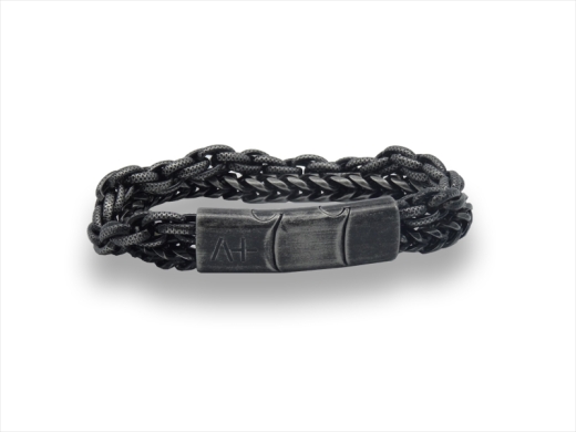 Herrenarmband - Across - Edelstahl antik