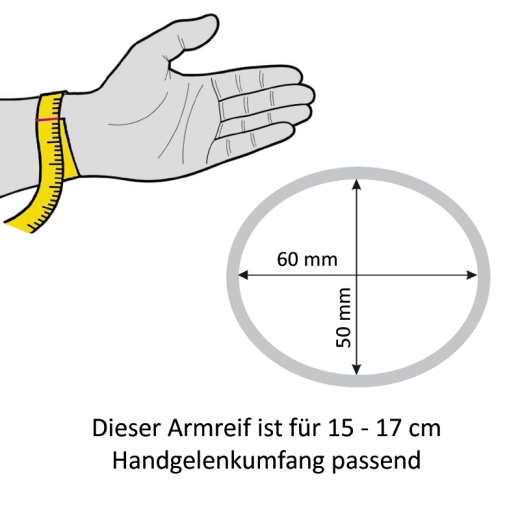 Damen Edelstahl Armreif, silberfarben