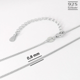 Halskette Venezianerkette 925 Sterling Silber 45+5cm. 0,8 mm Halskette Venezianerkette 925 Sterling Silber 45+5cm. 0,8 mm