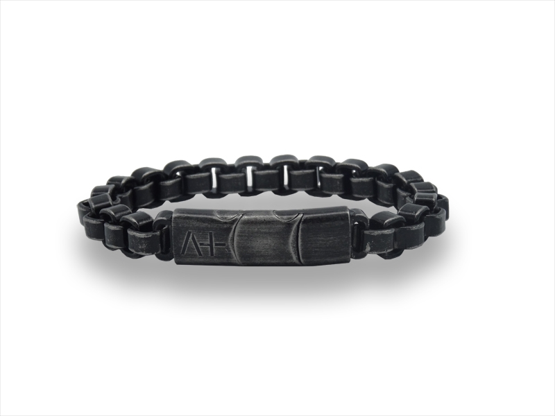 Herrenarmband - Across - Edelstahl antik