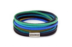 kOmMa5 Design Wickel-Armband doppelt Gewickelt aus Feinem Kunstleder